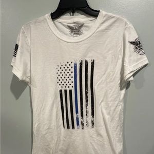 we the people holsters women’s Flag White T-shirt Size XL